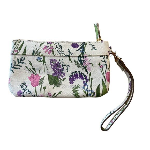 Nanette Lepore SLIM WRISTLET WALLET Clutch FLORAL Multicolor LEATHER Tropical - Picture 2 of 5